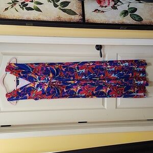 IMAN VIBRANT FLORAL MAXI DRESS